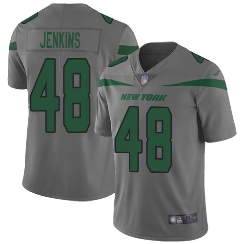 New York Jets Limited Gray Youth Jordan Jenkins Jersey NFL Football #48 Inverted Legend->youth nfl jersey->Youth Jersey